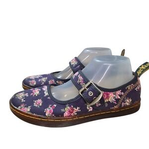 Dr. Martens Purple Floral Flats